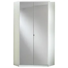 MID.YOU Wimex Clack, Weiß, Weiß Hochglanz, Silber, Holzwerkstoff, 8 Fächer, 95x198x95 cm, BQ - Bündnis für Qualität, Made in Germany, DIN EN ISO 9001, Schlafzimmer, Kleiderschränke, Eckschränke
