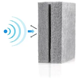 HJH Office Mobiles Akustik-Trennwand-System FLEXMIUT 2er Set hellgrau