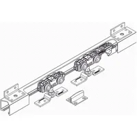 GEZE Schiebetürbeschlag Rollan 80 NT Aluminium 1650mm