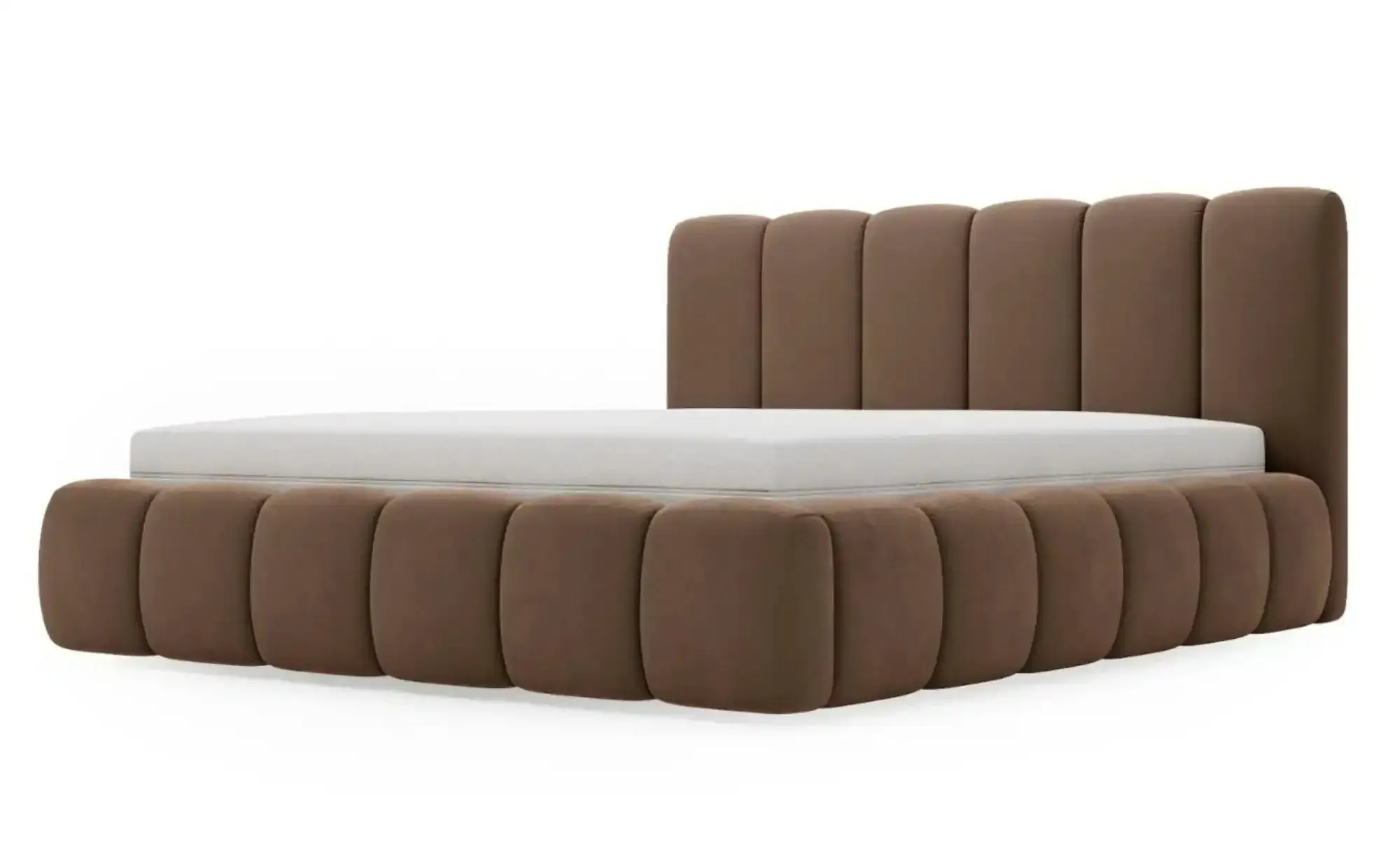 GrainGold Polsterbett mit Stauraum Cloud , braun , Maße (cm): B: 205 H: 105
