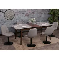 MCW 6er-Set Esszimmerstuhl MCW-A60, Küchenstuhl Stuhl Drehstuhl, Stahl MVG