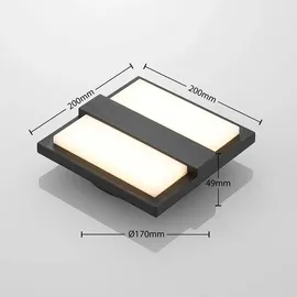 LUCANDE Außenwandleuchte Aluminium 4,9 cm schwarz 9619231