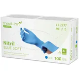 Medi-Inn Nitril blue soft Einmalhandschuhe blau puderfrei XL | 10 x 100 Stück