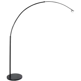 Steinhauer Bogenleuchte 210 cm Holz Gitter schwarz