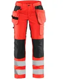 Blåkläder Damen Warnschutz Handwerkerhose "7163" - C42 - rot/schwarz