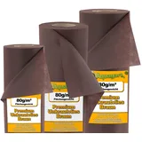 Aquagart 112m2 Gartenvlies Unkrautvlies Mulchvlies 80g 1,6m Breit Braun