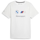 Puma Herren T-Shirt - Motorsport, BMW MMS ESS LOGO TEE, Baumwolle, kurz, einfarbig Weiß S