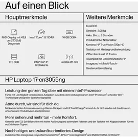 HP 17-cn3055ng Intel Core i5-1334U 16 GB RAM 1 TB SSD FreeDOS