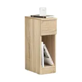 SoBuy Nachttisch mit Schublade Beistelltisch Nachtschrank Natur FBT111-N