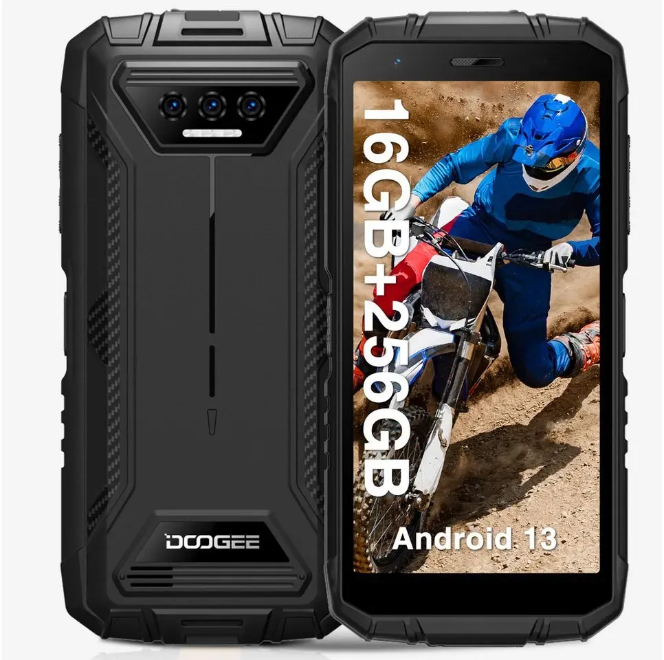 DOOGEE S41MAX Smartphone (5,50 cm/5.5 Zoll, 6 GB Speicherplatz, NFC-Unterstützung für Google Pay) schwarz