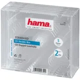 Hama 44752 CD-Doppel-Leerhülle 5er-Pack transperant