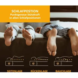 Beco BeCoFederkernmatratze BeCo Diamant Plus, 26 cm Luxushöhe, Gelschaum Topper fest integriert, kein Verrutschen100 x 200 cm
