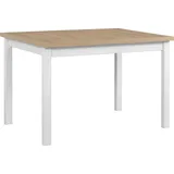 Esstisch Alba 1 ausziehbar klappbar Buchenholz Laminat weiß artisan 120-150x80x78 cm - Braun/Weiß