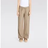 MAC Chiara Belt Leinenhose Braun 42 32