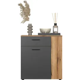 trendteam Esteban 80 x 86 x 38 cm Anthrazit/Evoke Eiche