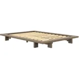 Karup Design Bettgestell »JAPAN BED Bodenbett, Holzrahmen, Futonbett, Jugendbett, Holzbett«, Massivholzbett mit Lattenrost, Kiefer massiv, Bett ohne Kopfteil