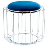 Kayoom Beistelltisch / Pouf Comfortable 110 Dunkelblau / Silber