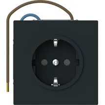 Busch-Jaeger Schuko-Steckdose 20 EUCBLI-45M Schwarz matt 2 St.