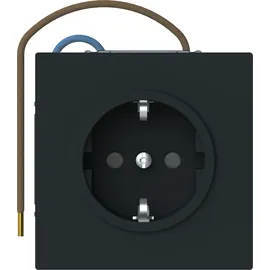 Busch-Jaeger Schuko-Steckdose 20 EUCBLI-45M Schwarz matt 2 St.