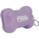 Kibble Bubble Leckerli-Tasche für Hunde, Silikon, kleine Trainingstasche, tragbar, wasserdicht, für den Außenbereich, violetter Knochen