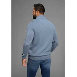 MAN'S WORLD Strickjacke "neue Farben", Herren, Gr. 3XL (64/66), blau (blaugrau), Grobstrick, Obermaterial: 50% Baumwolle, 50% Polyacryl, unifarben, Basic, regular fit, ohne Ausschnitt, Rippstrickbündchen, Strickjacken Strickjacke, aus Baumwollmischung