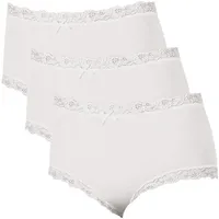 NINA VON C. Damen-Taillenslip 3er-Pack Modal weiß 40