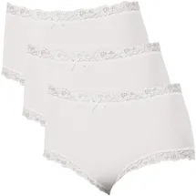 NINA VON C. Damen-Taillenslip 3er-Pack Modal weiß 40