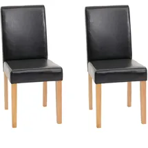 Mendler Esszimmerstuhl Littau Kunstleder schwarz 2er Set