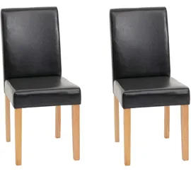 Mendler Esszimmerstuhl Littau Kunstleder schwarz 2er Set