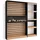 SKRAUT HOME Bücherregal 170 x 25 x 186 cm Eiche/Schwarz