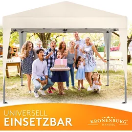 Kronenburg Handel Faltpavillon 2 x 2 m inkl. 0 Seitenteile Champagner