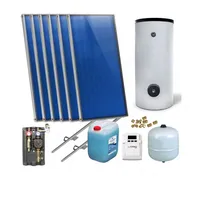 Sunex Flachkollektoren Warmwasser Solarpaket 6 Kollektoren Speicher Flachkollektor