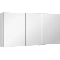 Spiegelschrank MARLIN "3980" Schränke Gr. B/H/T: 140 cm x 68,2 cm x 17,6 cm, weiß (weiß seidenglanz) Bad-Spiegelschränke mit doppelseitig verspiegelten Türen, vormontiert