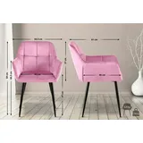 CLP 4er Set Esszimmerstühle Emia rosa