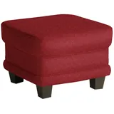 Hocker HOME AFFAIRE "Camelita", rot (bordeaux), B:59cm H:40cm T:59cm, MELROSE/Struktur (100% Polyester);Echtleder mit Kunstleder im Rücken;Microfaser PRIMABELLE (100% Polyester);MELROSE (100% Polyester), Hocker, Polsterhocker