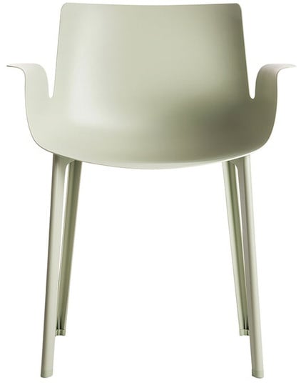 Kartell Armlehnstuhl Piuma grün, Designer Piero Lissoni, 77x62x54 cm