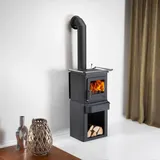 Globefire Kaminofen Holzofen Ceres | 6 kW - Grau