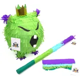 Nislai® Virus Pinata Set | Monster Set | Ideal als Geburtstag Spiel | Scherz Geschenk | Halloween und Überraschungs-Party | Inkl. Stock und Augenbinde | 38x25x25