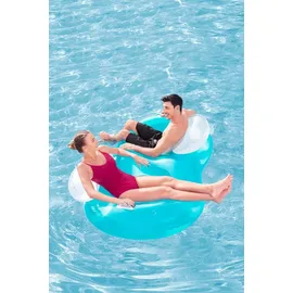 BESTWAY 2-Personen-Schwimmring Cool ComfortTM mit Rückenlehne 188 x 117 cm - Blau