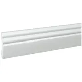 PROVISTON Sockelleiste Berliner Profil, 16 x 60 x 2000 mm, Hamburger Fußleiste Kunststoff weiß