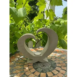 ZGM Betonfigur TEELICHTHALTER HERZ