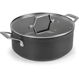Lacor 48028 Kasserolle mit Deckel, eloxiertes Aluminium