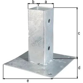 GAH Alberts Alberts Aufschraubhülse für Vierkantholzpfosten