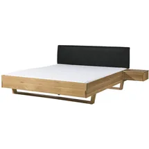 MASSIVMOEBEL24.DE Bett 200 x 200 cm Grau