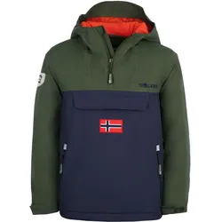 Kinder Parka Mantel KIRKENES Waldgrün/Marineblau Gr. 140 - 10 Jahre