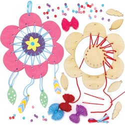 Traumfänger-Bastelsets aus Holz "Blumen"  (pro Set 4) Basteln mit Holz