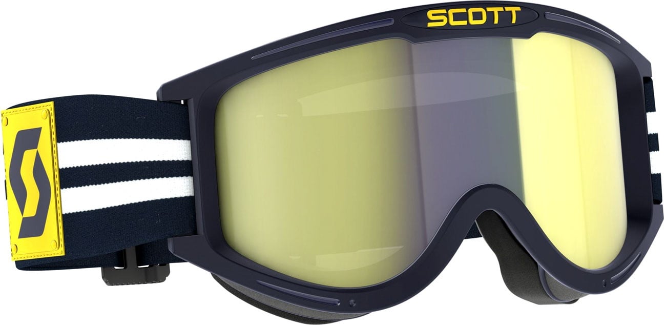 Scott 89X Era, Crossbrille - Dunkelblau/Weiß Gelb-Verspiegelt - Einheitsgröße