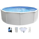 KWAD Rundpool »»Supreme« all in Premium Folie«, (Set, 7 tlg.), ØxH: 360x132cm, inkl. Bodenisolationsset