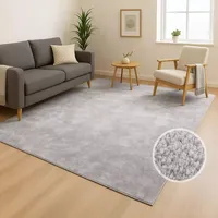Carpet City "CALMA 200", silberfarben, B:80cm H:14mm L:140cm, Obermaterial: