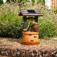 Solar Wunschbrunnen als dekoratives Element für den Garten, 51 x 31 cm
